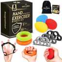 Roygra Grip Strength Trainer (8 Pack), Forearm Strengthener, Stress Balls for Adults, Hand Strengthening Devices, Wrist Finger Strengthener, Physical Therapy Exercise Equipment, Golf Baseball Climbing