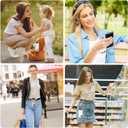 SS Cell Phone Lanyard, Adjustable Phone Lanyard Crossbody Neck Strap & Phone Wrist Strap with 2 Phone Tether Patches for Most Smartphones, Light Pink