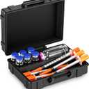 Hushee Black Peptide Case Storage for 6x3ml+1x30ml Bac & Case Holds Vials Water Bac Peptide Glp Insulin Fridge Holder Storage Cases Room for Syringes Skin Prep Wipes Portable Travel Box Fridge Freezer