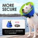 AOFITEE Dog Cone Collar, Adjustable Dog Cones Alternative for Large Dogs After Surgery with Buckle, Pet Cone for Dogs to Stop Licking, Neuter Elizabethan Cones for Wound Healing(Bluegreen,X-Large)