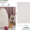Marubhumi Cotton Storage Bags with Drawstrings Large 10x12 Inch - 12 Pcs Reusable Muslin Bulk Flour Sack Bag,Cotton Fabric Bread Bags Bulk Food Produce Natural Storage Bag