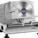 OSTBA Meat Slicer, Electric Deli Food Slicer with Removable Stainless Steel Blades, Adjustable Thickness Meat Slicer for Home Use, Easy to Clean, Ideal for Cold Cuts, Cheese, Bread, 150W