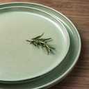 GBHOME Ceramic Dinnerware Sets for 6, 18 Pieces Stoneware Plates and Bowls Sets, Chip and Scratch Resistant Dishes, Dishwasher & Microwave Safe-Pastel Green