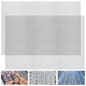 2PCS Steel Expanded Metal Sheet Flattened 48 x 32 Inches, 11 Gauge Thick Cold Rolled Steel Mesh Sheet for BBQ Grill, Perforated Sheets Metal Grate Screen for Smoker and DIY Projects Indoor Outdoor