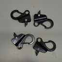 Black Stainless Steel Adjustable Line Length Sliding Rope Hook Boat Yacht Quick Release Clip Boat Bumper for Boat Docking