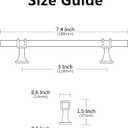 Alzassbg 10 Pack Matt Black and Gold Cabinet Pulls, 5 Inch(128mm) Hole Centers Kitchen Hardware Square Cabinet Handles for Cabinets and Drawers AL3094KGP-MB