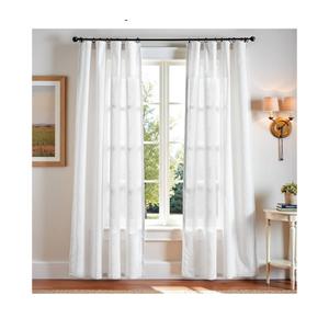 Linen Blend Curtains 84 inch Length 2 Panels for Bedroom Living Room, Light Filtering 50 inch Wide Farmhouse Drapes with Rod Pocket Back Tab(50W x 84L, Off White)