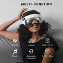 Breo iDream5s Electric Head Massager, 3-in-1 Head &Eye & Neck Massage Helmet with Heat, APP Control, Cordless Design for Relieve Migraine & Stress, Adjustable Size, Removable Goggles, White-Unisex