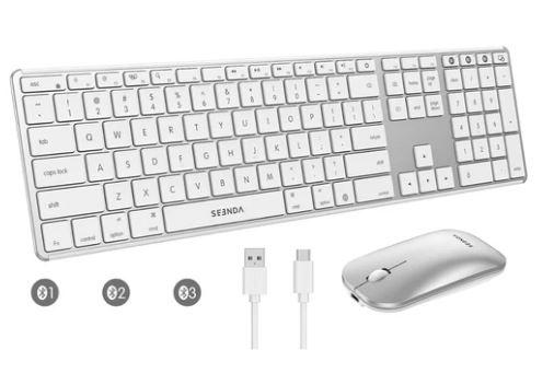 SEENDA Bluetooth Keyboard and Mouse Combo, Sleek Series
