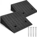 Rubber Curb Ramp,2 Pack,6" Rise Height,11023Ibs, Capacity Driveway Ramps,18.9" L x 18.9" W,Capacity Threshold Ramps,Suitable for Cars, wheelchairs, Scooters, Lawn mowers