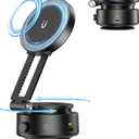 Electric Vacuum Suction Car Phone Holder, 360° Rotation Magnetic Phone Holder for Car Foldable Strong Suction Adjustable Car Phone Mount Stand for iPhone16/15/14/13/12(Not Charge Phone)
