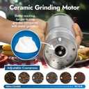 Electric Salt & Pepper Grinder Set  USB-C Rechargeable Stainless-Steel Mills & Shakers with LED Light, Adjustable Ceramic Grinders & Acrylic Rest Tray