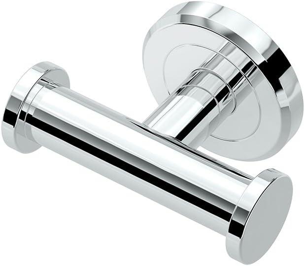 Gatco 4245A Latitude II 2 Hook Double Robe Hook, Wall Mounted Hook for Bathroom Towels & Robes, Chrome