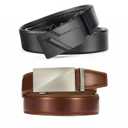 Leather Ratchet Belt Men 2 Pack - Customizable Fit, Effortless Style