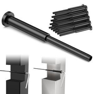 20 Pack 4"x4" Black Invisible Cable Railing Kits, 1/8" Black Stainless Steel Invisible Receiver and Swage Stud End, Deck Stair Threaded End Fitting for 2"x2", 4"x4" Wood/Metal Posts