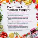 Vitalitown Probiotics for Women 120 Billion CFUs, 30 Strains, with Prebiotics & Digestive Enzymes & Cranberry, Gut & Vaginal Health, Vegan 30 (Pack of 1) Delayed Release Caps