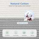 ECDYQXVU Cotton Rope Basket, Storage Baskets with Handle, 15x10x9 Inch Woven Basket for Shelves, Laundry, Towels, Clothes, Books (White/Grey 1Pack)