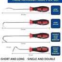 JOYFUL&HOPEFUL Hose Removal Tools,10" Radiator Hose Pick,8" Auto Hose Removal Tool,Hose Puller Tool for Radiator Hoses,4pcs