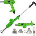 3-in-1 Electric Weed Burner Wand - 1500W Garden Weed Eater - Heat Gun with Adjustable Temperature, Nozzle Replacements for Flame Weeding, Roofing, and Ice Melting Eco-Friendly, Safe, High Power