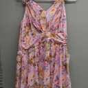 GRACE KARIN 2025 Women's Summer Floral Print Dress Sleeveless Casual Flowy Sundress A Line Ruffle Wedding Guest Outfit, XL