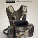 TIDEWE Binocular Harness Chest Pack with MOLLE System, 2 Detachable Pouches, Silent Magnetic Closure, Lightweight & Waterproof Bino Harness for Hunting, Hiking & Birdwatching, Next Camo G2