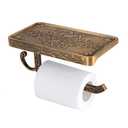 Antique Vintage Brass Toilet Bathroom Paper Holder Wall Mounted Phone Shelf (Antique)