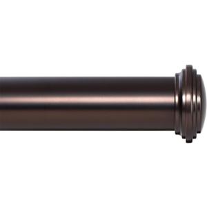 Ivilon Window Curtain Rod Decorative End Cap Design, 1 Inch Rod, 48 to 86 Inch. Oil Rubbed Bronze (ORB)