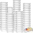Suzile 60 Pcs Plastic Crayon Boxes with Snap Lids Clear Crayon Organizers and Storage Container, Bulk Stackable Pen Pencil Case for Art Crafts Classroom Office(Clear)