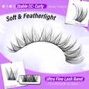 Wispy Lash Clusters Kit Natural Cluster Eyelash Extensions Kit DIY Lash Extensions Kit CC-Curly Clean Makeup 10-16MM Beginner-Friendly Lash Bond and Seal Kit 132Pcs