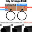 ToLanbbt 16.5FT Garage Door Seals Bottom Rubber 0.19" P Bulb Bottom Weather Seal, Weatherproof Replacement Weather Stripping Compatible with Overhead Door (16.5 FT, Black)