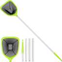 Mowend Swimming Pool Skimmer Net 57 inches, Leaf Rake Net with 4 Section Telescopic Aluminum Pole for Fast Cleaning Ponds, Hot Tub, and Spas, Pool Cleaner Supplies and Accessories