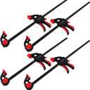 MAXPOWER 24-inch Bar Clamp and 31-inch Spreader for Woodworking, Quick Release Wood Clamps Set, Pack of 4