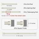 UIOSANRT Brushed Nickel Shower Curtain Rod 31-68 Inches Non-Slip Shower Rod Tension Mounted No Drill Tension Shower Curtain Rods Spring Tension Rod for Windows Bathroom
