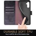 4 x SUANPOT for Samsung Galaxy A35 5G Wallet case with RFID Blocking Credit Card Holder,Flip Book PU Leather Protective Cover Women Men for Samsung A35 Phone case Black