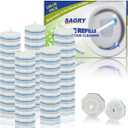 50 Counts Disposable Toilet Bowl Wand Refills, 5X Cleaning Power Toilet Cleaner Refill Pads, Deep Cleaning, No Falling Apart, Fresh Fragrance, Compatible with Most Toilet Brushes