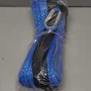 Synthetic Winch Rope 3/8'' x 50ft 13, 348 Lbs Synthetic Winch Line Cable Rope with Protective Sleeve for Off Road Vehicle 4WD SUV Truck ATV UTV SUV(Blue)