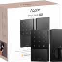 Aqara Smart Lock U50, Keyless Entry Door Lock with Apple Home Key, Bluetooth Deadbolt Lock, App Remote Control, Supports Apple HomeKit, Matter, Google Home, Alexa, IFTTT, Black