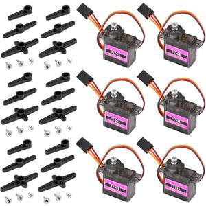 6 Pcs Micro Servo FT90S Motor All Metal Gears 9G Micro Servo for Arduino Project Robot Arm RC Airplane 1/8 1/10 Car Boat