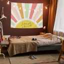 AQYIP Retro Boho Sunshine Lucky Girl Tapestry Wall Hanging, Luckiest Girl in the World Tapestry Decorative, Boho Colorful Sun Wall Blanket Decor for Nursery Toddler Little Girls Room, 50x60 Inch