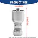 12 Pack 3/8" Hose x 3/8" JIC 37 Hydraulic Fittings, Female Swivel Crimp Coupling with Zinc/Chrome Plating, for Hydraulic Systems Construction Agricultural Equipment