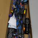 Automatic Toy Foam Blaster Sniper with Scope, Electric Toy Gun Dart Blaster with 120 Foam Darts for Guns, Goggles, Air Pocket Technology Outdoor Shooting Game Kids Toys for Ages 8-12 Boys Girls -Blue