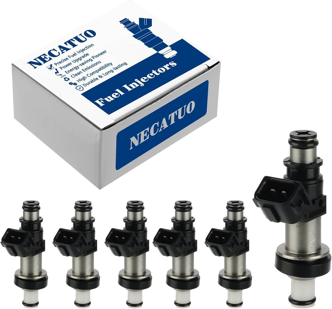 06164-P8E-A00 Fuel Injectors (Set of 6) Compatible with Honda Odyssey Acura TL CL 3.2L MDX 3.5 V6 (1 Holes) for # FJ490 800-1497N