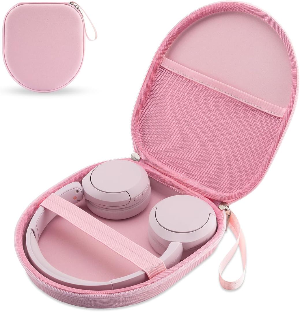 Case Compatible with Tune 520BT 510BT 720BT 770NC 670NC, Sony WH-CH720N WH-CH520 Noise Canceling Wireless Headphones, Portable Travel Headphone Case (Pink)