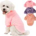 Dog Sweater, 3 Pack Dog Sweaters for Small Dogs, Dog Clothes for Small Dogs Girl Boy, Ultra Soft and Warm Puppy Sweater Dog Coat for Winter Christmas (S, Pink+Purple+Peach)