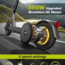 MEGAWHEELS Electric Scooter for Adults with Suspension, 8.5/10in Vacuum Tires, 14/19/28/31Miles, 15MPH Max Speed, Turn Lights, Foldable Electric Scooter for Commuter