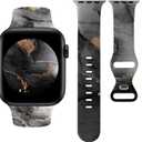Sport Bands Compatible with Apple Watch Band 38mm 40mm 41mm 42mm 44mm 45mm 46mm 49mm, Luxruy Marble Pattern Soft Silicone Strap Replacement for iWatch Series 10/9/8/7/6/5/4/3/2/1/Ultra Womnen Men