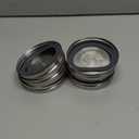 Ball Jar Stainless Steel One-Piece Mason Jar Lids, Wide Mouth, 6-Pack,Silver