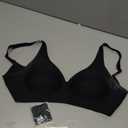 Vertvie Jelly Wireless Bras for Women Push Up Plunge Seamless T-Shirt Bras No Underwire Supportive Full Coverage Bralettes (Medium, Black)