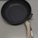 CAROTE Non Stick Frying Pan Skillet, Omelet Pan, Healthy Non Toxic Granite Chef Pan, Induction Compatible Egg Frying Pan with Heat-Resistant Handle, PFOA-Free, Black, 12"