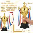 Liliaafar Large Trophy Cup Bulk Gold Trophy Award for Sports Cup Championships Basketball Competitions Tournaments Ceremony Celebration Party Gift (6 Pcs,16 x 7.9 Inch)